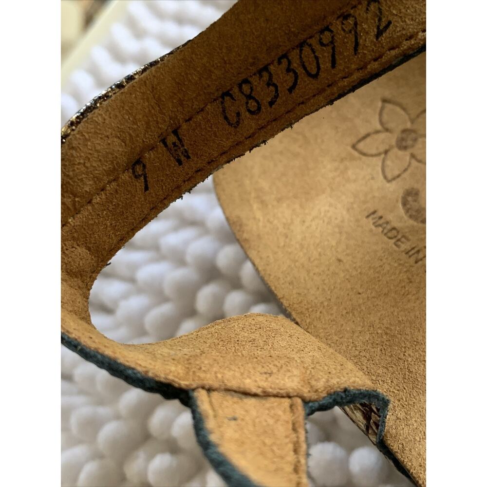SAS Sandals Pampa Fantasia Womens Size 9 Wide Copper Gold Crinkle strap sandals - Picture 5 of 11